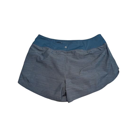 Athleta Run With It Textured 3.5in Short Workout Gym Blue Activewear Womens 1X - Picture 2 of 5